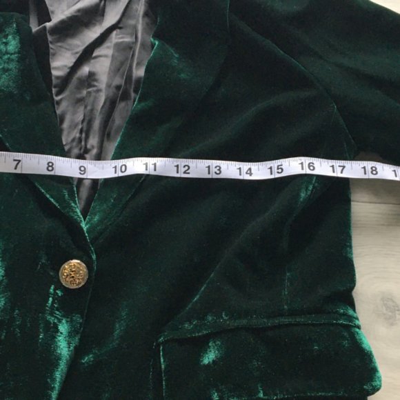 Women Silk Green Suit Jacket Size Small - Picture 6 of 8